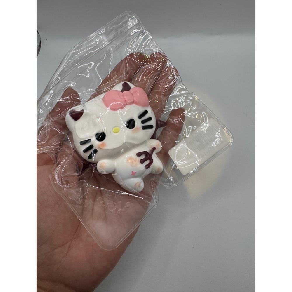 Hello Kitty Devil Taba Squishy White Pink Bow Sanrio Style New